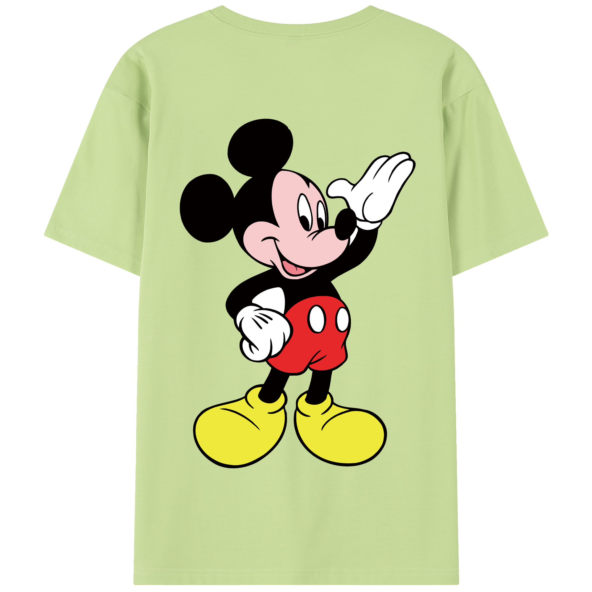 （画像用） ミッキーマウス Mickey Mouse 綿100％半袖Tシャツ（背面プリント）